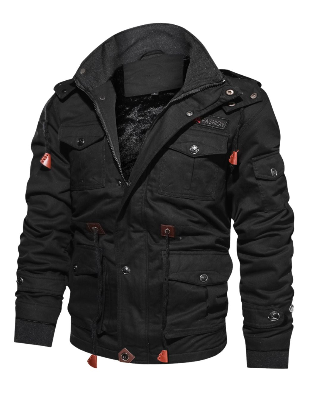 Fleece Lined Jacket with Detachable Hood
