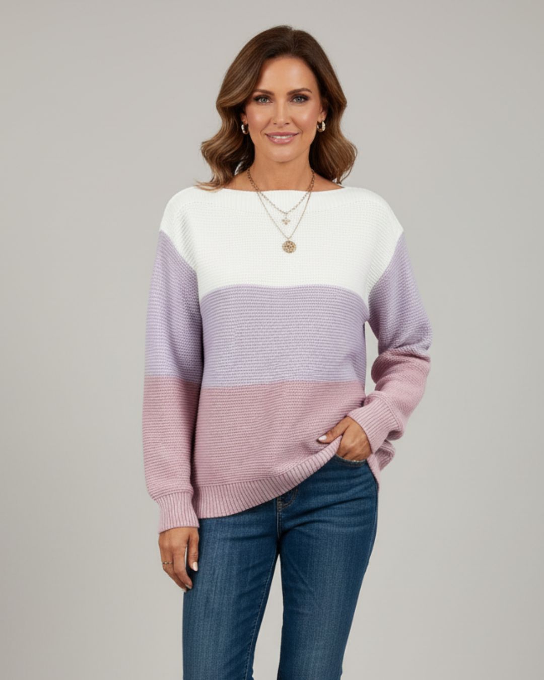 Colorblock Knit Sweater