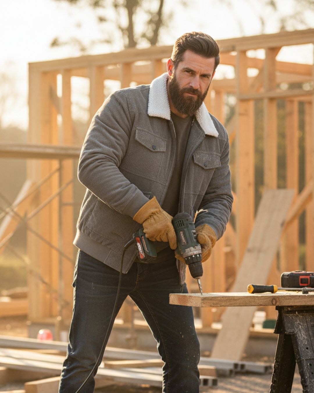 Fleece Lined Corduroy Jacket