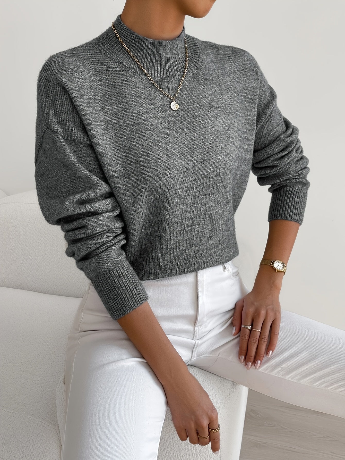 Elegant Mock Neck Sweater