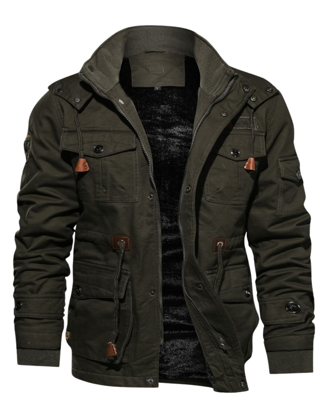 Fleece Lined Jacket with Detachable Hood