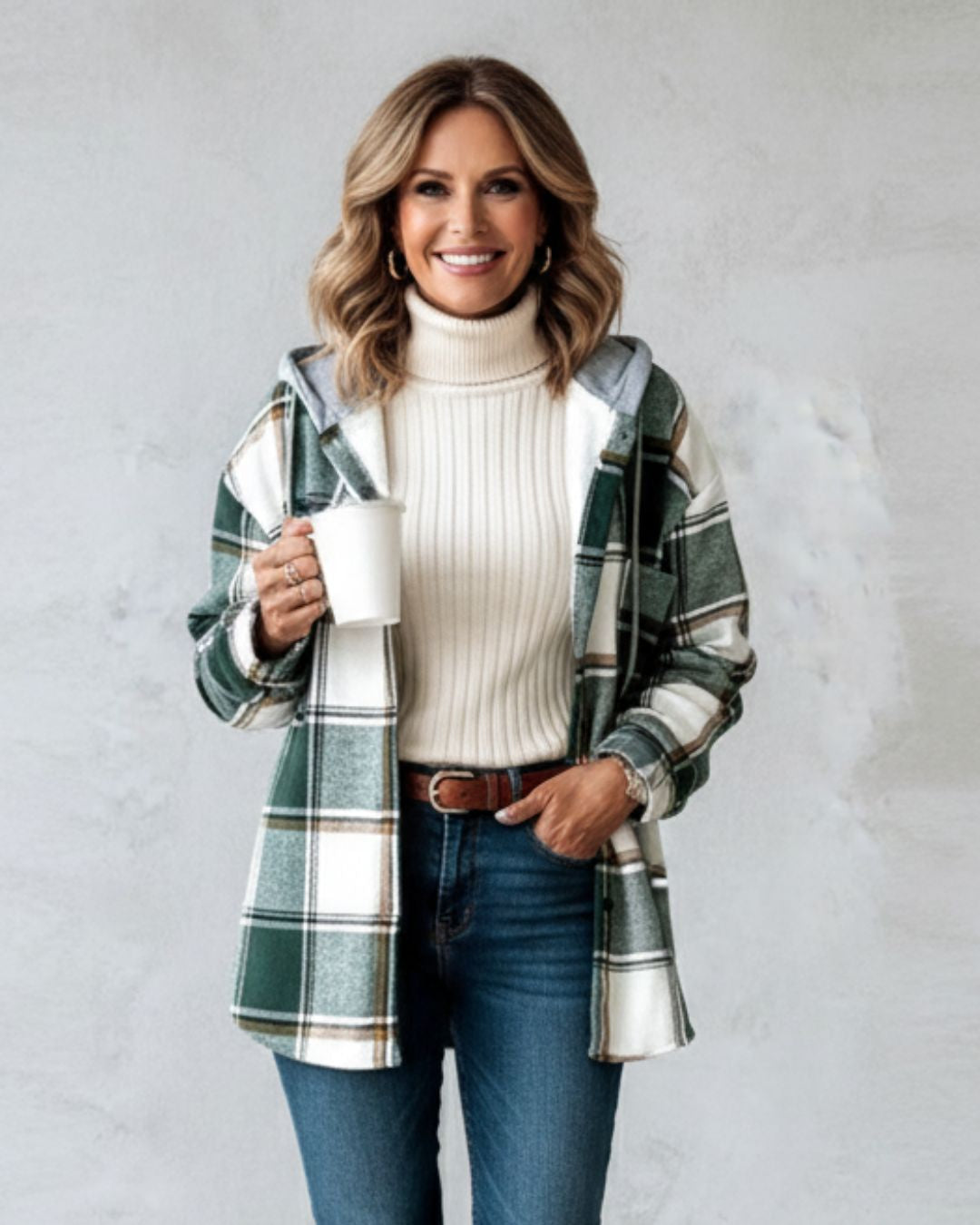 Plaid Hooded Jacket