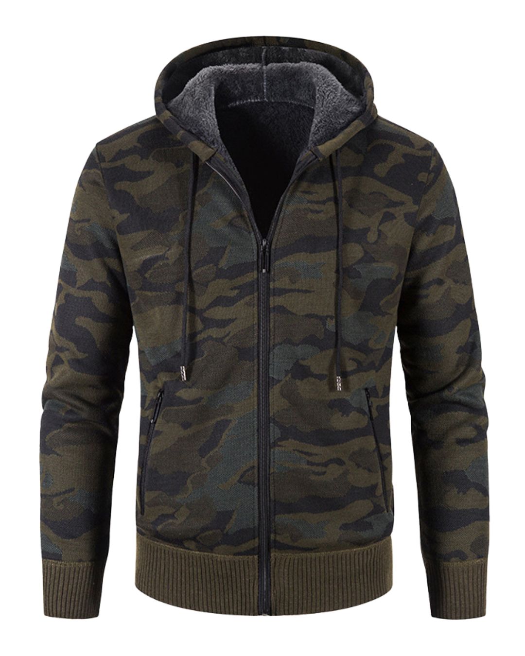 Fleece Lined Camo Hoodie