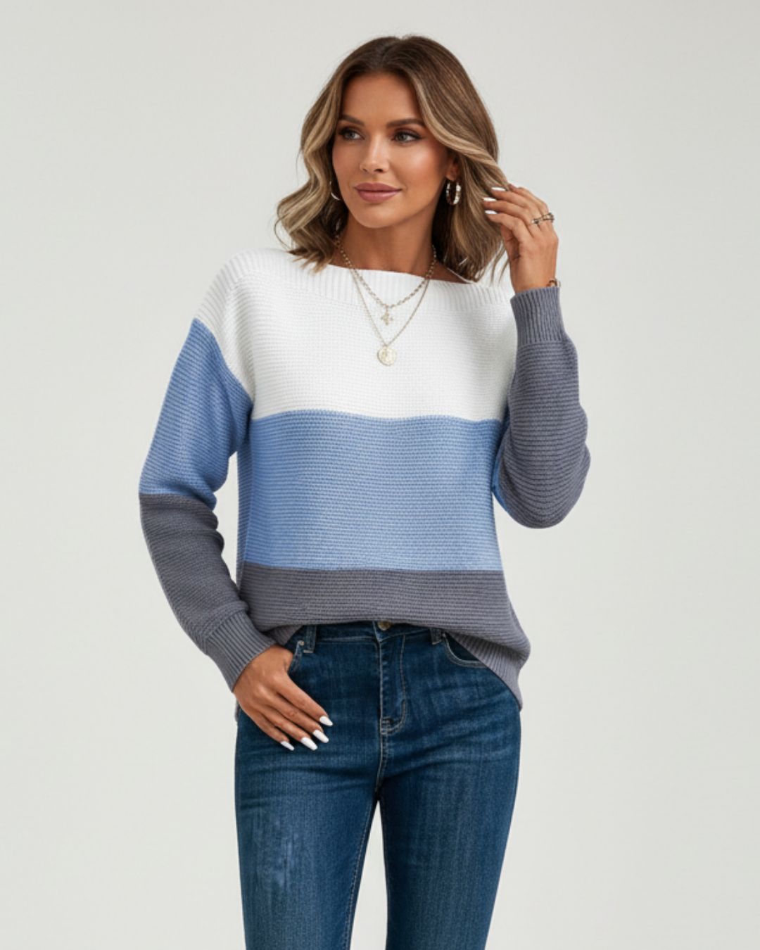 Colorblock Knit Sweater