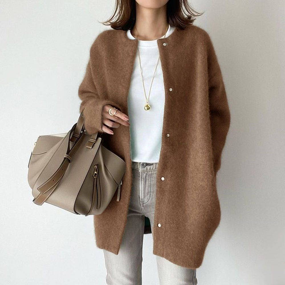 Soft Button Cardigan Coat