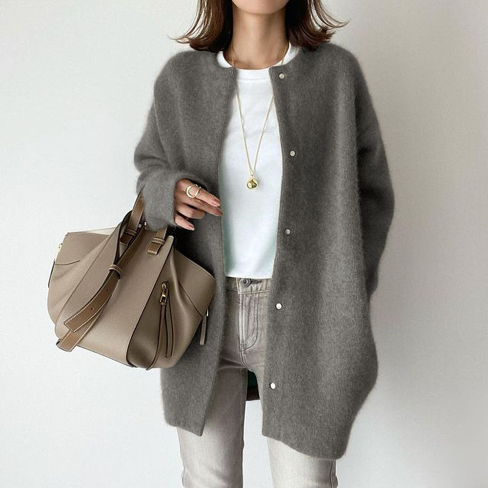 Soft Button Cardigan Coat