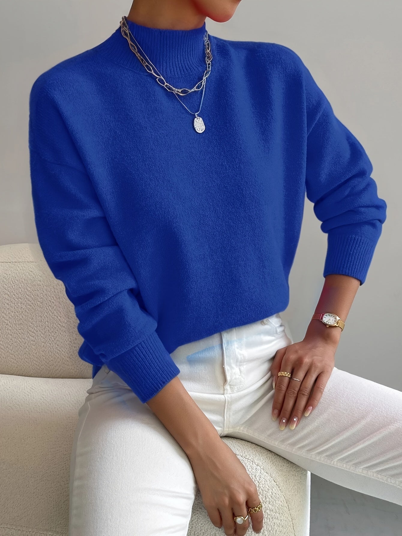 Elegant Mock Neck Sweater